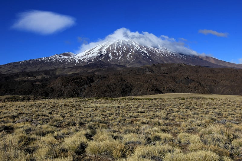 阿根廷，大雪覆盖的特罗门火山