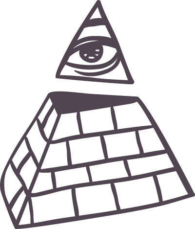 倒矢量插图。