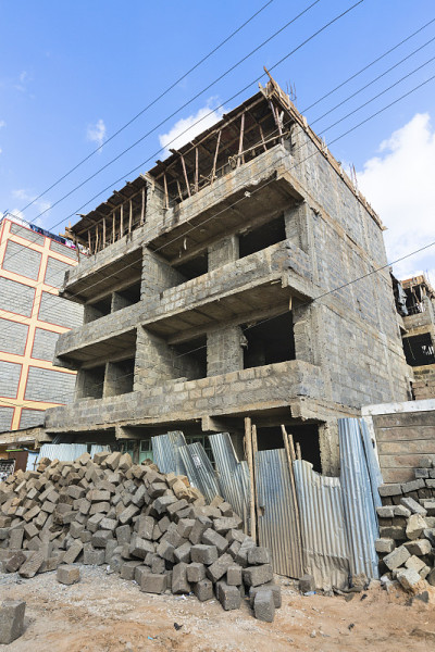 肯尼亚内罗毕的房屋建筑工地