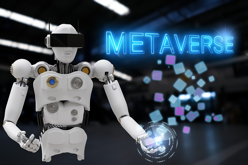 机器人metaverse VR虚拟现实游戏虚拟现实人区块链科技投资，商业生活虚拟现实虚拟世界连接网络预览效果