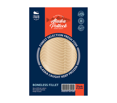 Vector modern style alaska pollock packaging desig