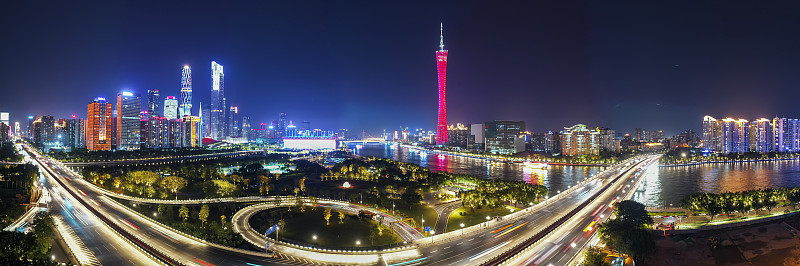 中国广东省广州市夜景
