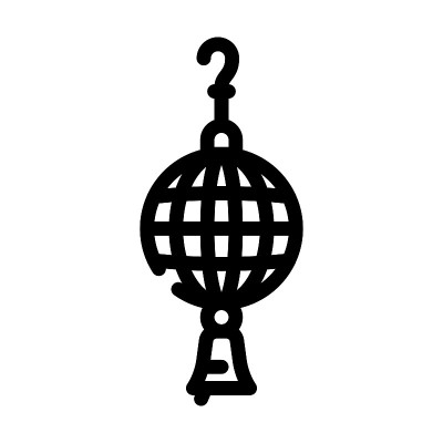 挂宠物玩具线图标矢量插图