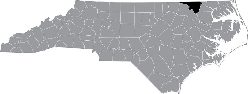 美国北卡罗来纳州北安普顿县的位置地图