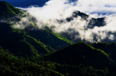 泰国山景城的晨雾。