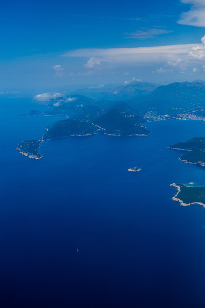 黑山海岸，从飞机上看
