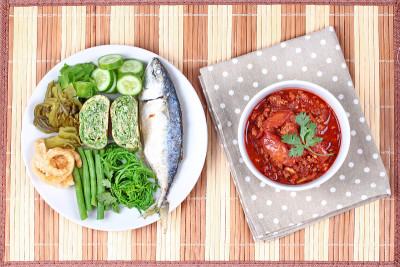 辣肉番茄蘸酱，Nam Prik Ong。