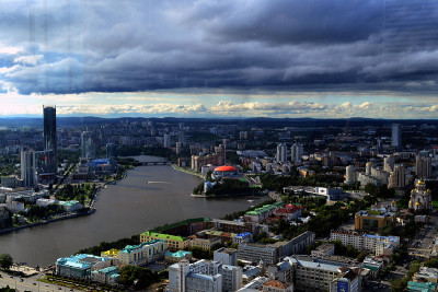 叶卡特琳堡的城市。全景