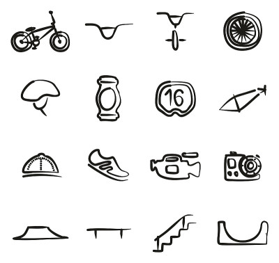 BMX图标徒手画的