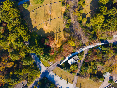 杭州市公园广场鸟瞰图