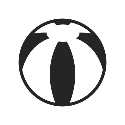 海滩气球孤立图标