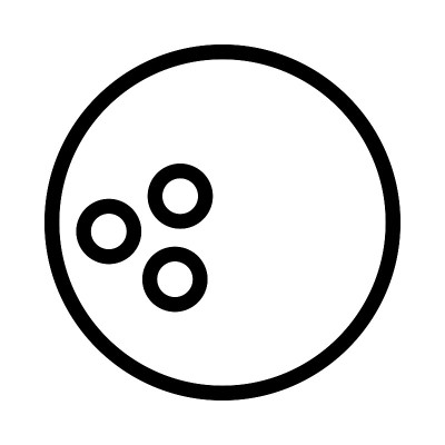 保龄球馆细线矢量图标