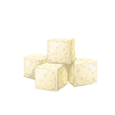 豆腐矢量方切片。