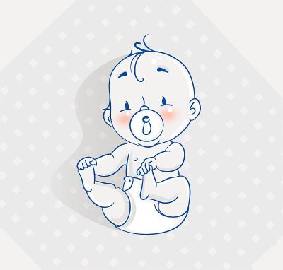 俯视图可爱的小男孩躺在床上。