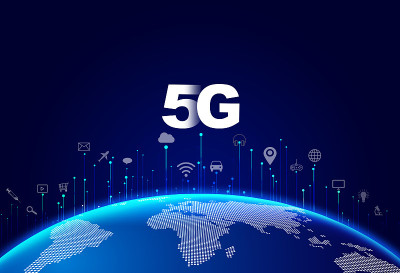 数字地球传输5G信号，适用于各种场景图标。