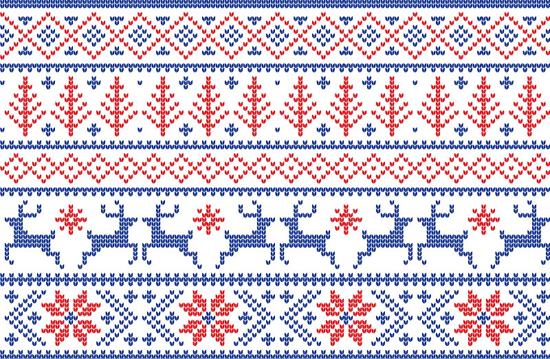 Winter Holiday Knitting Pattern with a Christmas T