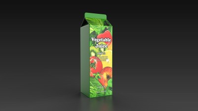蔬菜汁1l黑色背景3d渲染