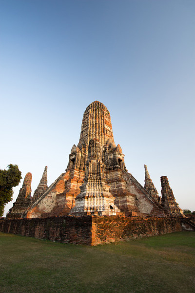 泰国大城府的Chaiwatthanaram寺庙