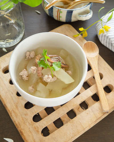 冬瓜汤，亚洲食物，自制食物，汤，节食