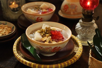爪哇绿豆甜点，西米珍珠，花生香姜汤