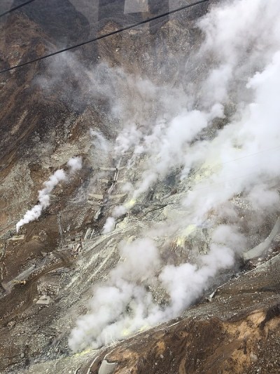 箱根大浪谷的硫酸火山