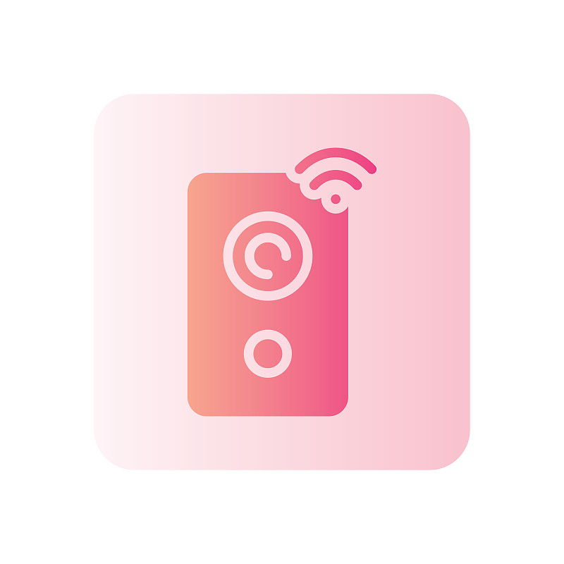 智能扬声器渐变图标隔离在白色背景