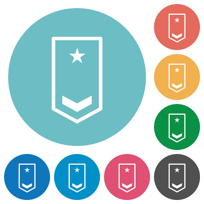 Military insignia with one chevron and one star fl
