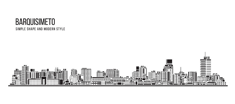 简单造型与现代风格的艺术矢量设计——巴基西梅托城市