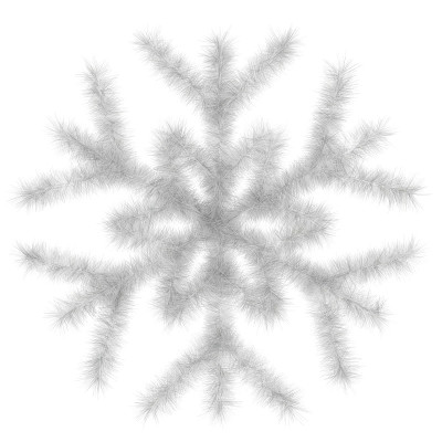 银色雪花3 d。