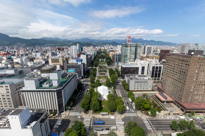 札幌市景，在日本北海道奥多里公园
