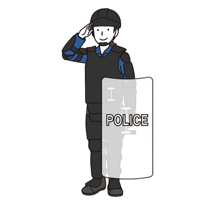 女警官:防暴警察装备等。