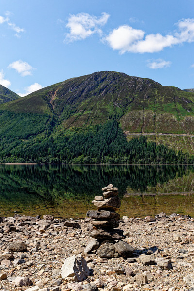 Loch Lochy - Caledonian运河，苏格兰高地，英国