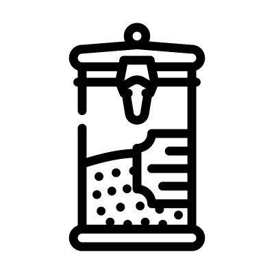 可以的茶线图标矢量插图
