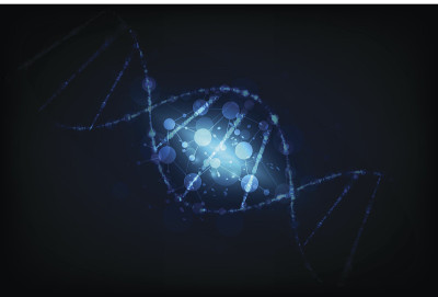矢量图解分子裂变，科学研究概念，抽象波技术背景