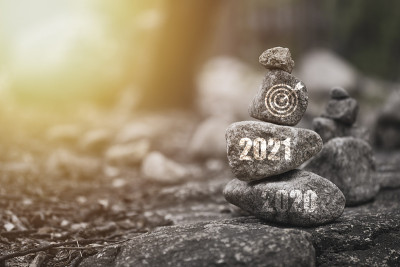 countdown and welcome for 2021 new year concept , 