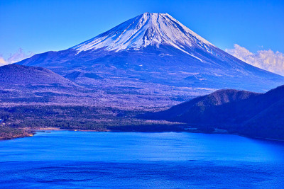元津湖的富士山