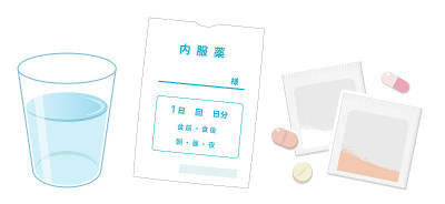 水，药品袋，药品图像插图