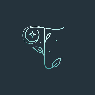 T字标志以月亮、星星和树叶装饰而成。