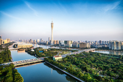 中国广州城市天际线