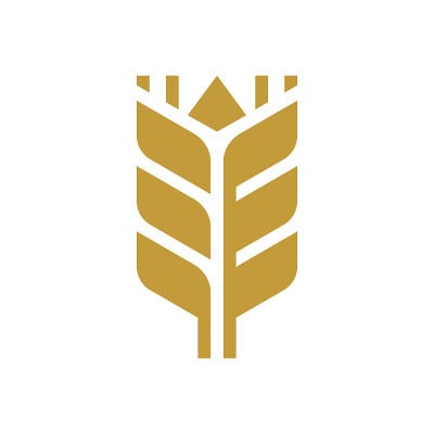 农用小麦标志设计模板，农用谷物标志符号