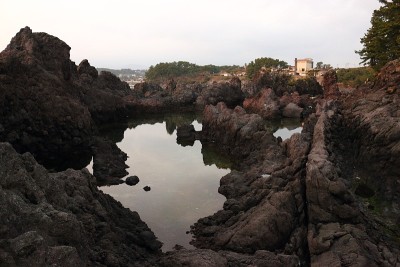 散布，海岸，大海，熔岩，