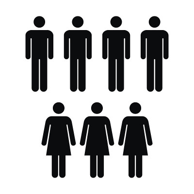 人图标-向量组男女团队建设象形符号
