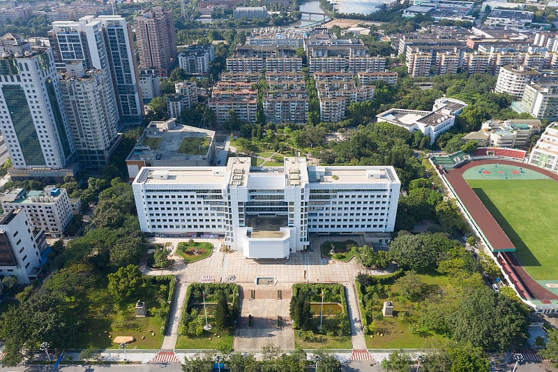 广州经济技术开发区管委会大楼航拍