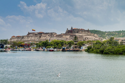 Castillo de San Felipe de Barajas 城堡位于哥伦比亚卡塔赫纳