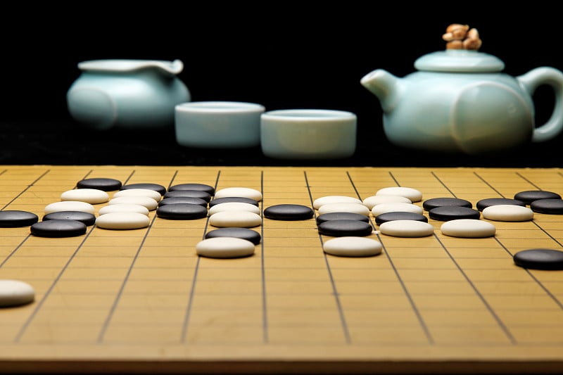 棋盘和茶具