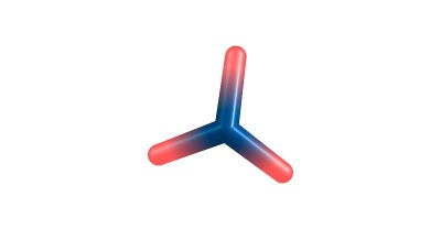 膦分子结构孤立于白色上