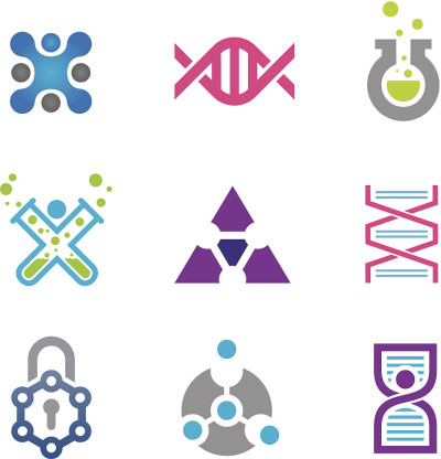 新世界的科学前沿技术图标模板