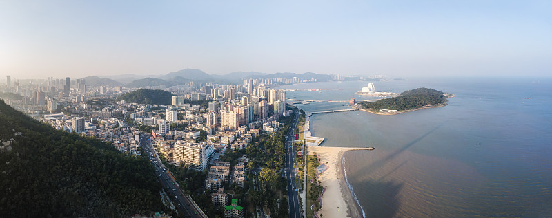 航拍珠海现代建筑景观