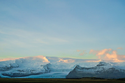 冰岛Fjallsárlón湖雪山的