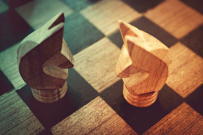 国际象棋棋盘商业策略。